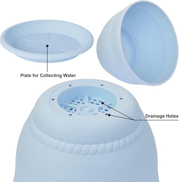 Macrame Plant Hanger with Pot, 3 Set Hanging Planters for Indoor Plants, Handmade Cotton Rope Boho Home Decor, Idea Gift for Anyone, Includes Plant Holders, Pots, Plates and Hooks (Mixed Color-2)