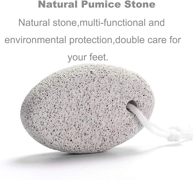 8-Pack Foot Pumice Stone for Feet, Borogo Natural Lava Pedicure Tools Hard Skin Callus Remover for Feet and Hands