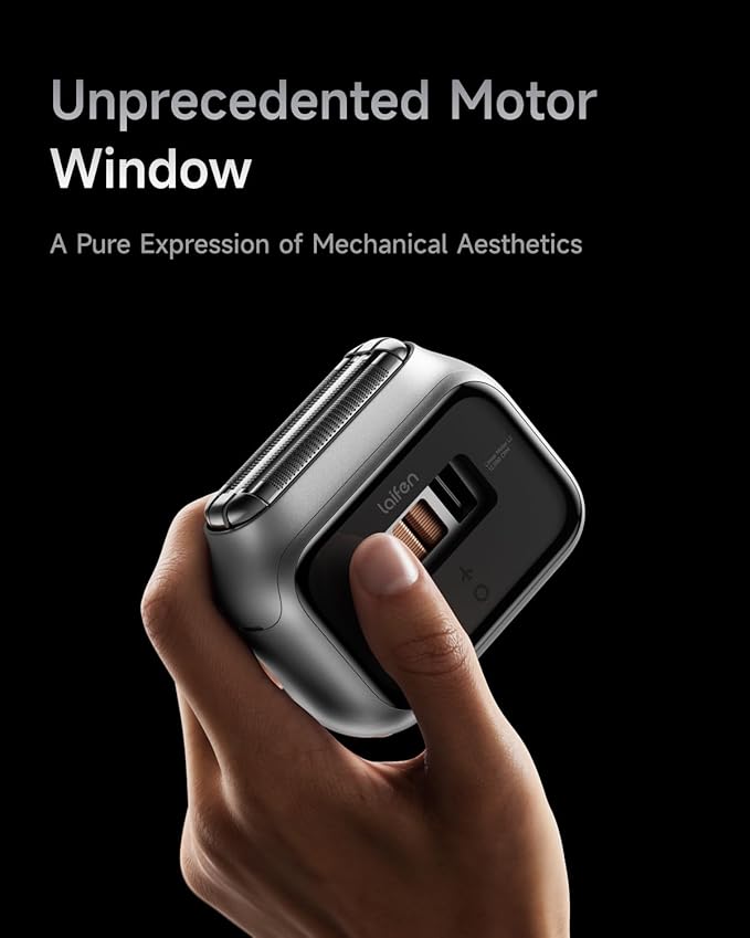 Laifen P3 Pro 3-Blade Electric Shaver, Dual Linear High-Speed Motors 12,000 Cuts/Min, 100-Min Runtime, IPX7 Waterproof, Rechargeable Electric Razor for Men, Travel-Friendly (Aluminum Alloy)