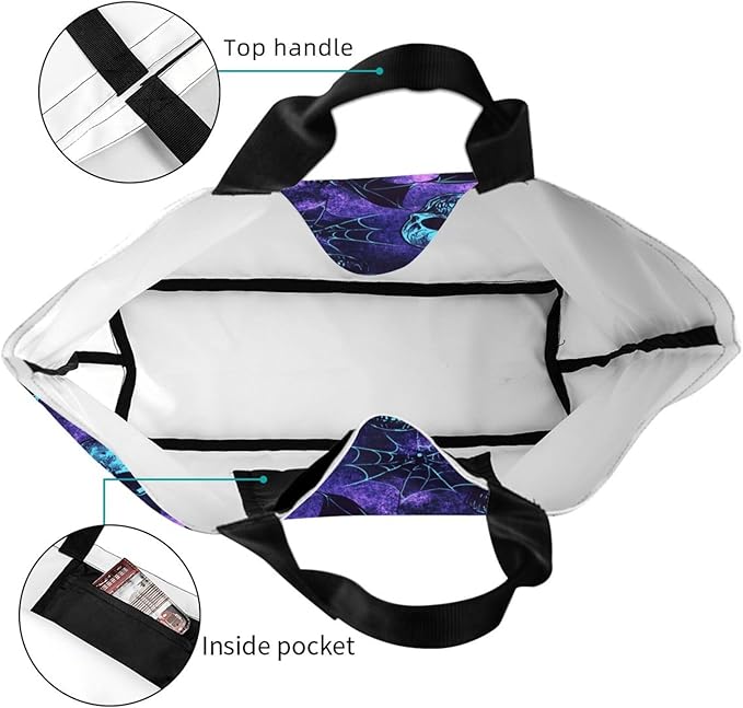 Tote Bag Shoulder Bags for Women Grocery Shopping Bag Reusable Bags Boho-Red Paisley 1