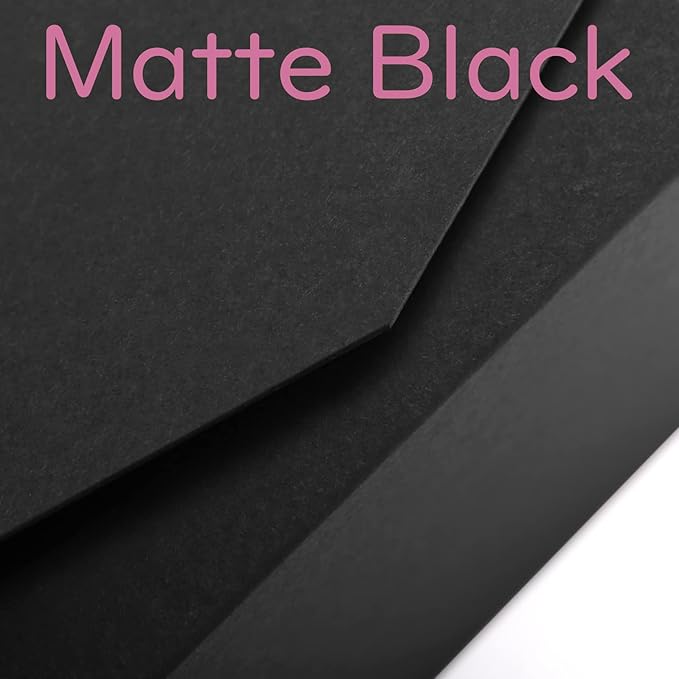 JINMING Sturdy Gift Box, 10.5x7.7x3.8 inches, Matte Black, Collapsible, Magnetic Closure, Rectangular, Groomsman Proposal Box