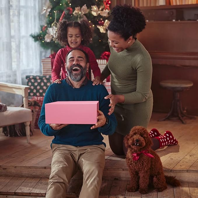 Pink Gift Boxes 12" x 6" x 4" with Magnetic Closure Lid Gift Boxe for Presents,Bridesmaid Gifts Box,Cute Boxe,Birthday Gift box,Luxury for Gift Packaging, Magnetic Gift Boxes for Wrapping Gifts (Pink/5PCS)