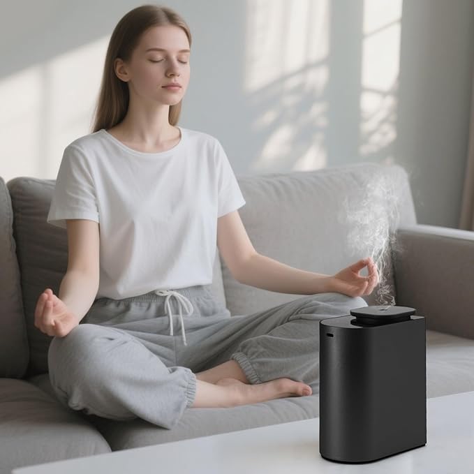 Waterless Essential Oil Diffuser，4000 mAh Large Battery, 100ml Capacity, Suitable for Hotels, Large Rooms, Offices, bedrooms，Aluminum Alloy Desktop Scent Diffuser，Covers 1000 Sq.Ft