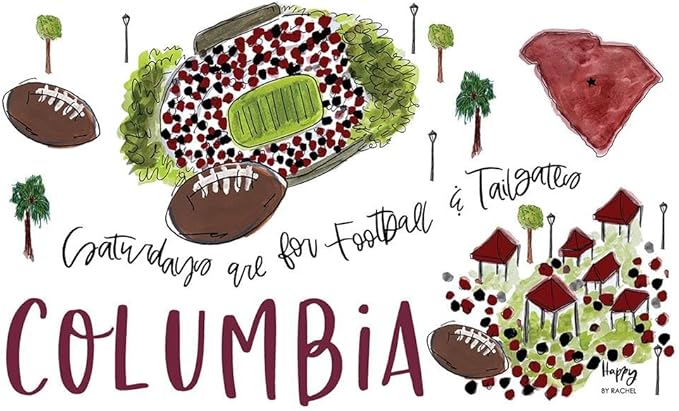 Swig Life 32oz Straw Tumbler, Travel Coffee Tumbler with Lid, Cup Holder Friendly Travel Coffee Mug, Stainless Steel, 32 oz Reusable Insulated Coffee Mug (Saturdays In Columbia SC)