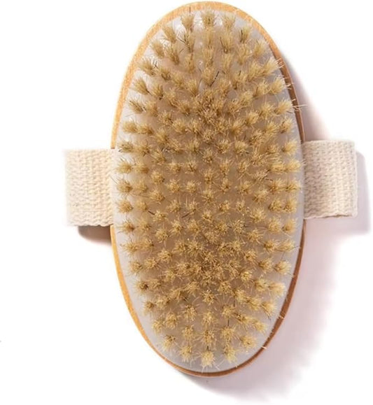 Dry Body Brush – Eco-Friendly Natural Bristles for Gentle Exfoliation, Skin Renewal, Improved Circulation & Lymphatic Support – Perfect Detox & Spa Self-Care Accessory