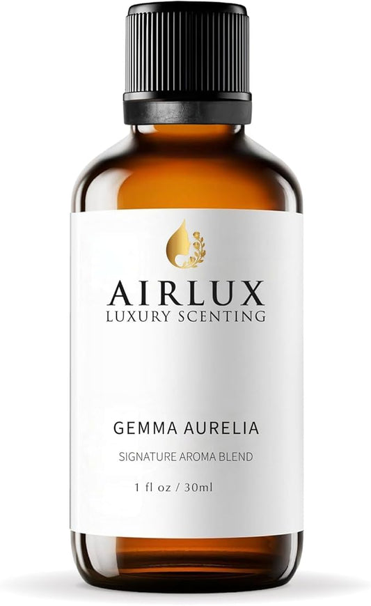 Signature Aroma Oil No. 584 Gemma Aurelia – Aroma Oil for Cold Air & Waterless Diffusers and DIY Crafts – 30 mL, 1.0 fl oz Glass Bottle
