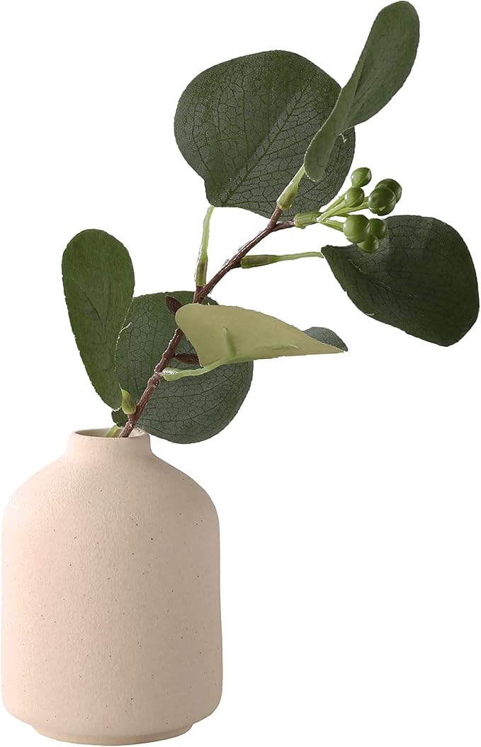 Ceramic Vase - Small Vase, Modern Minimalist Ceramic Vase, Dried Flower Vase, Home Decoration, Flower Arrangement Decorative Shooting Props, Best Decoration(Beige)