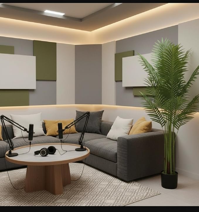 Artificial Bird of Paradise Plant Fake Tropical Palm Tree for Indoor Outdoor, Perfect Faux Plants for Home Garden Office Store Decoration (Palm Tree 120cm)