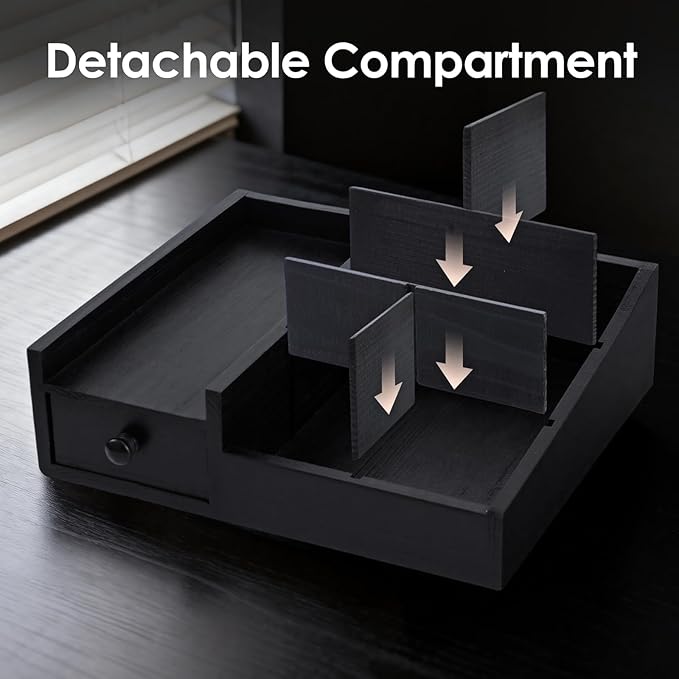 Organizer For Men,Bathroom Countertop Organizers,Perfume Organizer,Cologne Organizers,Bathroom Storage,Restroom Organization,Perfume Stand,Gifs For Men,Adjustable Partition(Black)