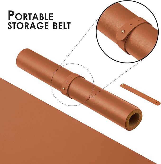 Large Cork Desk Mat - 47.2"x 17" Desk Pad for Office and Home - Ideal for Large Mouse Pad and Desk Mats on Top of Desks(Brown)