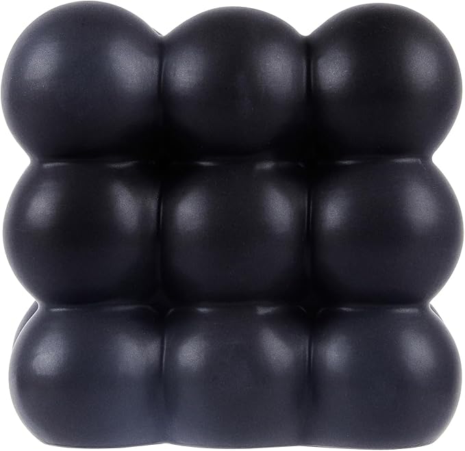 Restaurantware-Table Art Flower Vase, 1 Bubble Vase - Minimalist Style, for Fresh Or Artificial Flowers, Black Ceramic Piece for Home Decor, Kitchen, Home, Living Room, Office, and More