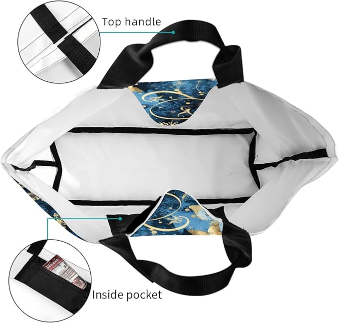 Tote Bag Shoulder Bags for Women Grocery Shopping Bag Reusable Bags Boho-Red Paisley 1