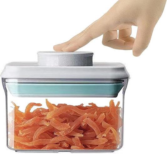 Airtight Food Storage Container Pop Containers With Lids, Bpa Free for Spaghetti Cereal Flour Rice Kitchen Organizer (square 320ml / 0.32qt)