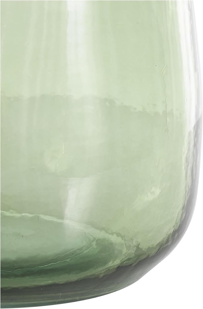 Deco 79 Recycled Glass Abstract Handmade Decorative Vase Curved Ombre Spanish Bottle Centerpiece Vase, Flower Vase for Home Decoration 9" x 9" x 20", Green