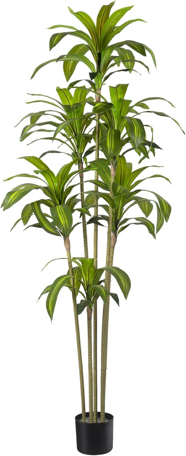 Artificial Dracaena Tree Indoor 6 FT Tall Fake Tree Artificial Tree Fake Yucca Potted Tree for Home Office Living Room Decor，Tall Artificial Plant for Housewarming