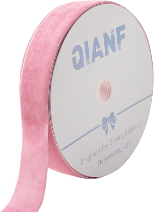 Velvet Ribbon, 1 1/2-Inch by 25-Yard Spool (Pink)