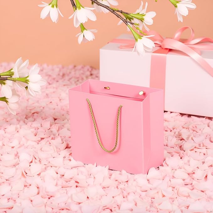 Elegant Gift Boxes with Gift Bag for Presents with Lids Magnetic Closure Rectangle Collapsible for Christmas, Valentine's Day, Birthday Gift Packging (Pink)