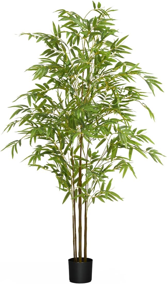 Maia Shop Artificial Bamboo Tree Minimal 6FT Tall, Fake Tree Realistic Leaves, Faux Silk Plant Made with The Best Materials, Artificial Tree for Home Decor Indoor, 71 inches