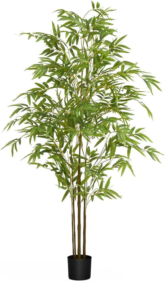 Maia Shop Artificial Bamboo Tree Minimal 6FT Tall, Fake Tree Realistic Leaves, Faux Silk Plant Made with The Best Materials, Artificial Tree for Home Decor Indoor, 71 inches