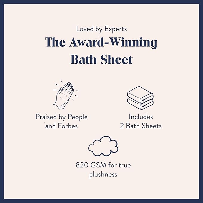 Brooklinen Super-Plush Bath Sheets (Vanilla)
