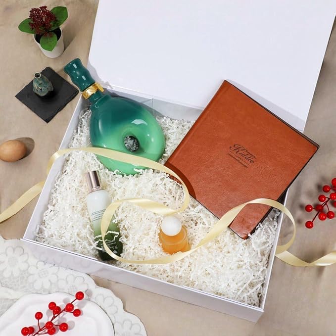 Extra Large White Gift Box 5 Pack 16.5x14x5.5 Inches,Gift Boxs for Presents with Lid Magnetic Closure Collapsible,Bridesmaid Proposal Box,Birthday, Christmas,for Clothes and Large Gifts