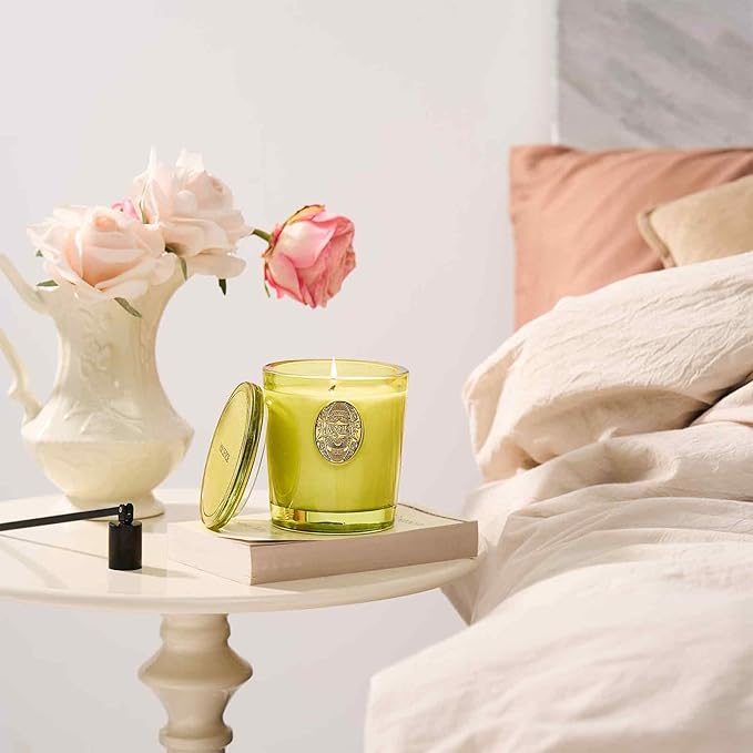 M&SENSE Natural Soy Candle | Seattle Rainforest & Matcha Green | 9.2 oz, 50H Burn Time | Luxury Scented Candle for Relaxation, Gifting, Home Décor | Ideal for Bedroom, Office, Party Ambiance