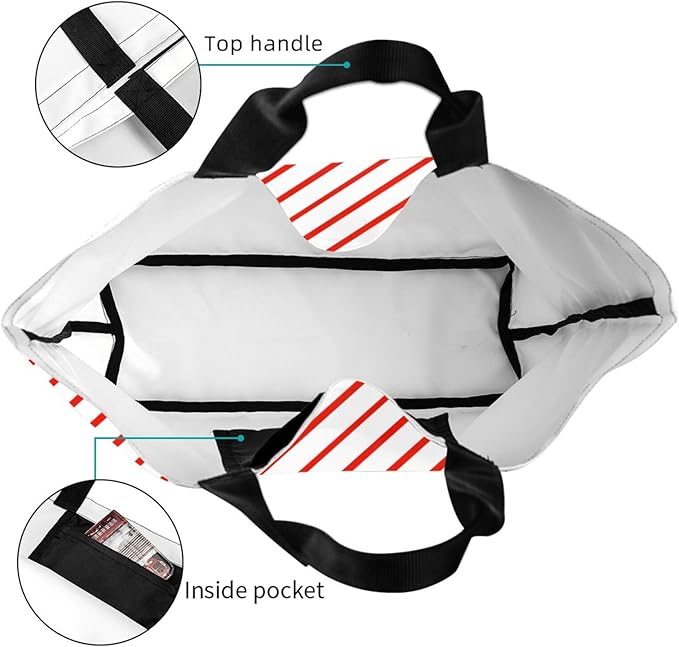 Tote Bag Shoulder Bags for Women Grocery Shopping Bag Reusable Bags Boho-Red Paisley 1