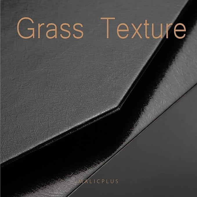 Gift Box with Lid 9x9x3.4 Inches, Black Groomsman Proposal Box with Magnetic Closure for All Occasion (Grass Texture Black)