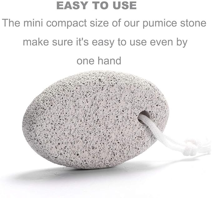 Natural Foot Pumice Stone for Feet, Borogo 5-Pack Lava Pedicure Tools Hard Skin Callus Remover for Feet and Hands - Natural Foot File Exfoliation to Remove Dead Skin, Heels, Elbows, Hands