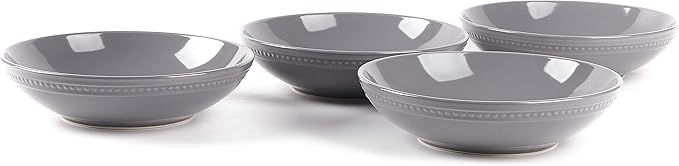 Pearl Dots Stoneware Dinnerware (16pc Set, Grey)