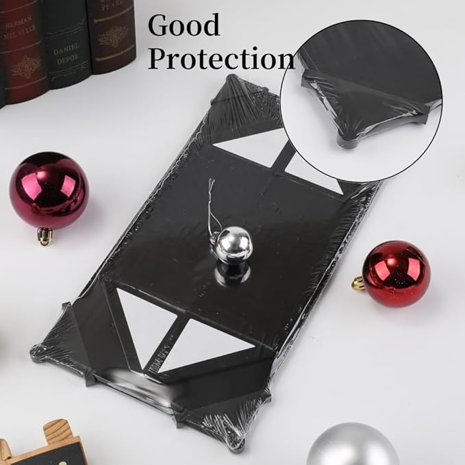 1 Pcs Small Black Gift Box 8x8x4 Inch Magnetic Gift Box with Crinkle Paper Luxury Gift Boxes with Lids for Presents