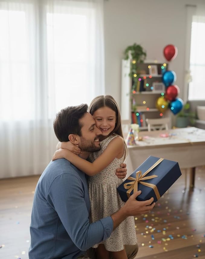 CECOBOX - Gift Boxes with Lids for Presents 11"x7.5"x3" - Matte, Collapsible Magnetic Closure Gift Box - Groomsmen & Bridesmaid Proposal Boxes, Wedding, PR, Birthdays, Holidays (Navy)