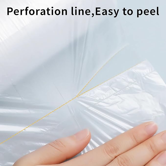 700 Count 12 x 20 Inches Clear Plastic Produce Bags Roll, Clear Grocery Bag for Bread, Fruits, Vegetable, Kitchen, 350 Bags/Roll - 2 Rolls