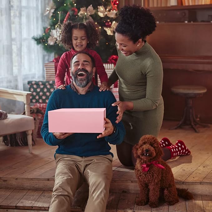 Pink Gift Box 12" x 6" x 4" with Magnetic Closure Lid Gifts Boxe for Presents,Bridesmaid Gifts Boxes,Cute Box,Birthday Gift Boxe,Luxury for Gifts Packaging, Magnetic Gift Boxes for Wrapping Gifts (Pink)