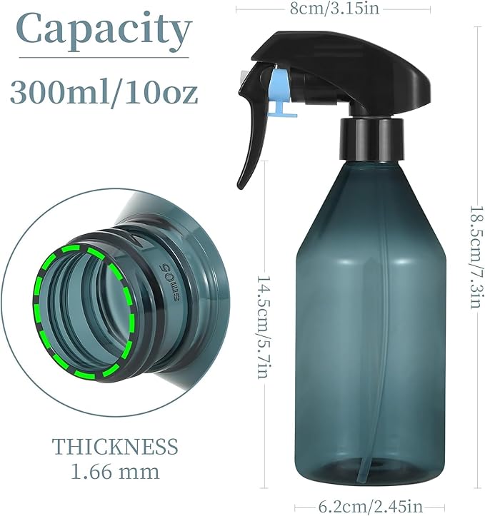 driew Plant Mister Spray Bottle, 10oz Plant Spray Bottle for Plants Misting Bottle Plant Water Spray Bottle Fine Mist Spray Bottle -Clear Blue,6 Pack