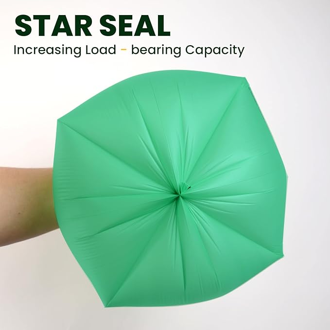 Compost Bags 1.3 Gallon,100 Count,Compostable Small Trash Bags for Kitchen Countertop Compost Bin 0.75, 1,1.2, 1.3Gallon,ASTM D6400, US BPI and Europe OK compost HOME certified