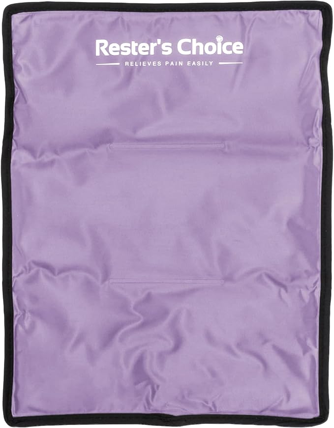 rester's choice Ice Pack for Injuries Reusable, Soft Gel Flexible - (Large: 11"x14.5") for Hip, Shoulder, Knee, Back - Comfy Cold Pack Compress for Swelling, Bruises, Surgery (Lavender, 1 Pack)