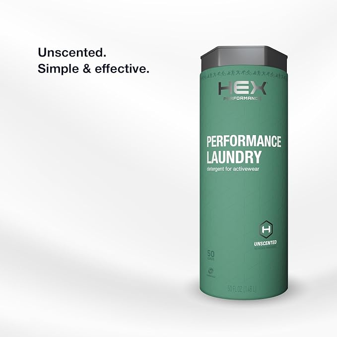 HEX Performance Laundry Detergent, Unscented, 100 Loads (Pack of 2) - Designed for Activewear, Eco-Friendly, Concentrated Formula