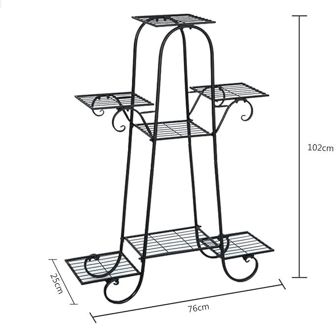 Metal Plant Stand Indoor and Outdoor, 7 Tier Plant Stands, Flower Pot Holder Shelf for Multi Plants, for Patio Garden Living Room Balcony Bedroom