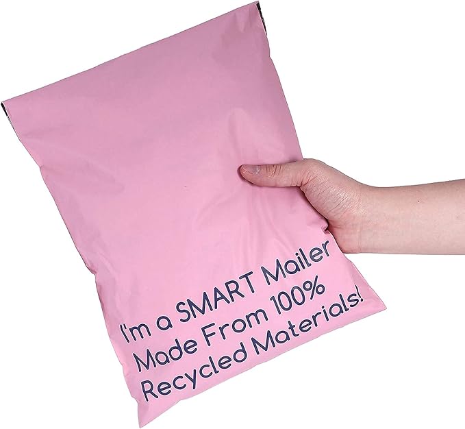 300 Count, 10x13 inch 100% Recycled Poly Mailers Eco Friendly Packaging Envelopes Supplies Mailing Bags 2.5 Mil Thick - SMART Mailer
