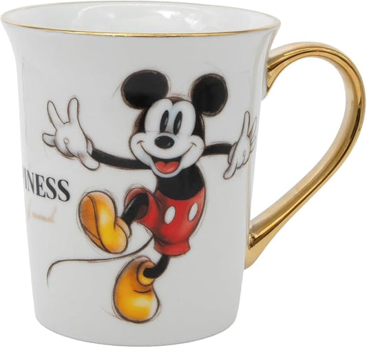 Disney Mickey Mouse Gold Icon Ceramic Coffee Mug – Elegant Coffee Cup with Gold Icon Mickey Mouse Design – Collectible Ceramic Mugs – Official Licensee