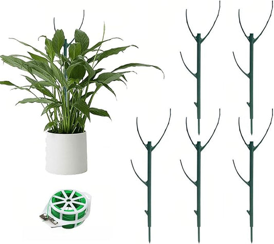 Stackable Monstera Plant Support Stakes, Suitable for Indoor and Outdoor Climbing Plants, Support Stakes for Growing Vines, Training Stems, Stabilizing and Supporting Growth (5 Pieces) (5PCS+B)