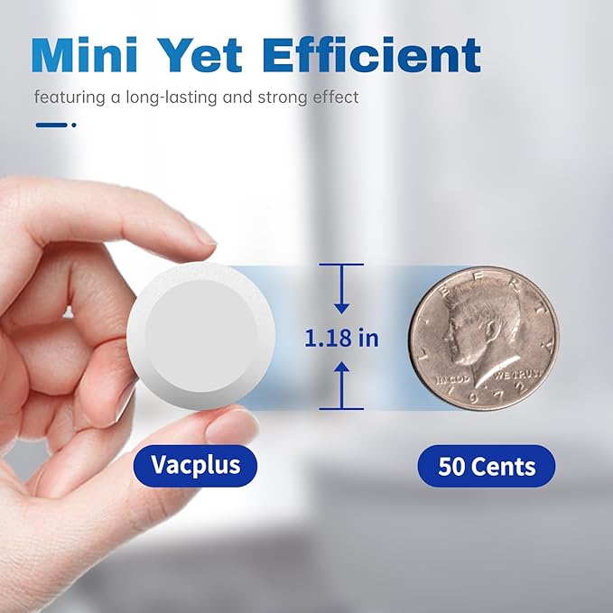 Vacplus Toilet Bowl Cleaner Tablets 100 PACK, Automatic Toilet Bowl Cleaners with Bleach for Deodorizing and Descaling, Bathroom Cleaner Against Tough Stains