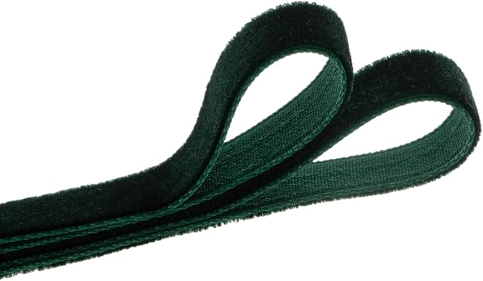 Vintage Hunter Green Velvet Ribbon, 3/8 Inch X 25Yd