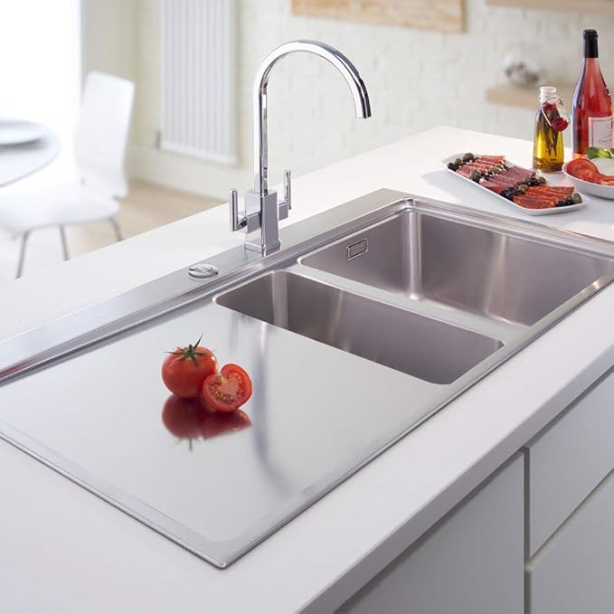 Garbage Disposal Switch, Cordless Air On Off Kit for Food Waste Disposer, Stainless Steel Polished, LONG 3.5" Sink Top Push Button by CLEESINK