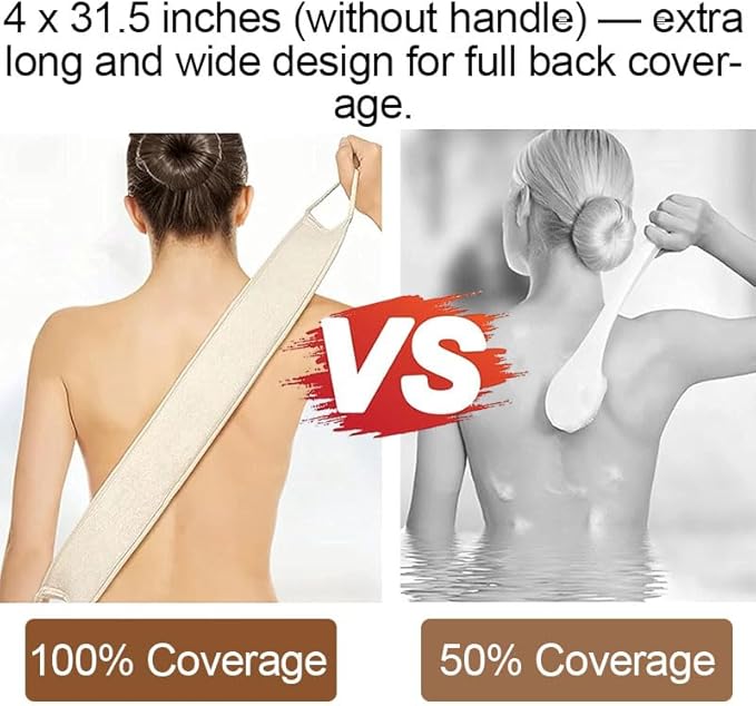 Natural Loofah Exfoliating Body Scrubber Loofah Bath Sponge, Luffa for Women and Men, 100% Biodegradable Compostable, Dye Free, Zero Waste Eco Friendly Sustainable (3 Pack) (L)