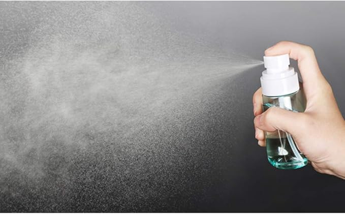 Refillable Cosmetic Spray Bottles for Fine Mist Plastic Empty Clear Refillable Travel Container Essences Rose Water Mister (3.4 Ounce,100ml)