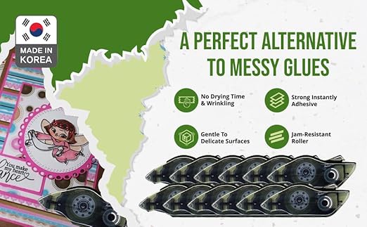 TAPE RUNNER Retractable Refill Cartridge - 12 Packs - Scrapbook Supplies - Scrapbooking Supply, Retractable 0.33 x 315 Inch Cartridges, Holiday Crafts & Gift Cards