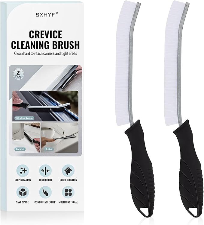 SXhyf Cleaning Brush - Hard Bristle Crevice Cleaning Brush, Multifunctional Gap Scrub Brush, Kitchen Essentials, Bathroom Cleaner Tools for Household Use, Home, Window, Toilet, Stove