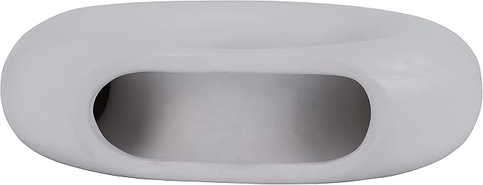 Sagebrook Home Modern Ceramic Vase - Minimalist Round Hollow Stoneware Decorative Accent for Home, Office, Bedroom, Living Room - 5" White